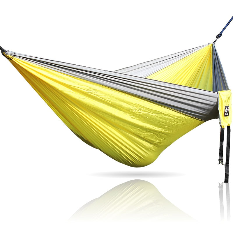 Gray Yellow Gray Nylon Hammock 300*200cm Outdoor furniture