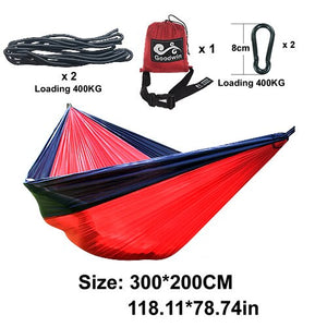 Gray Khaki Gray 300*200cm Big Size Double Person Nylon Parachute Hammock Hamac Outdoor furniture