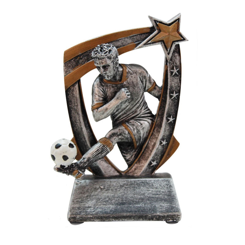 Europe Resin Silver Football Player