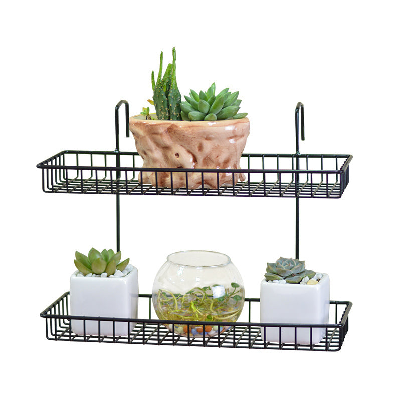 Decoracion Exterior Balkon Plant Stand Balcony Shelf Flower Iron Rack