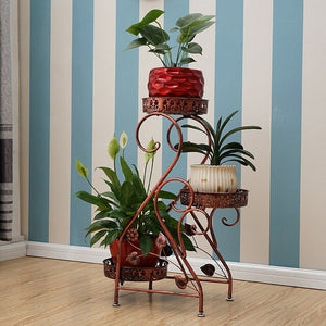 Plant Stand Balkon Balcony Flower Iron Rack