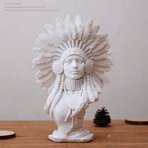 Creative Sandstone White Plaster Portrait Art Decoration