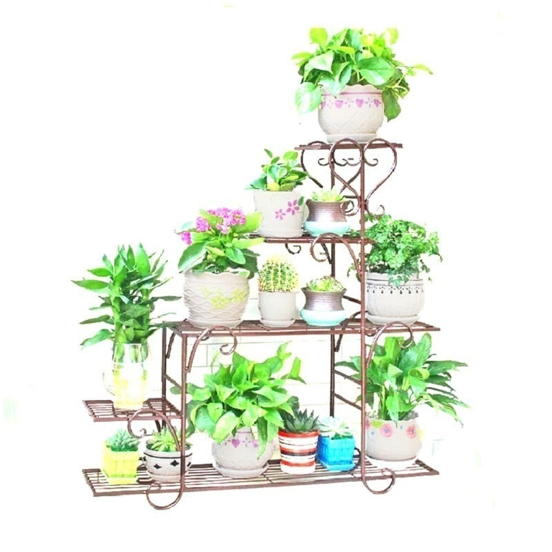 Plant Stand Balcony Balcon Flower Iron Rack