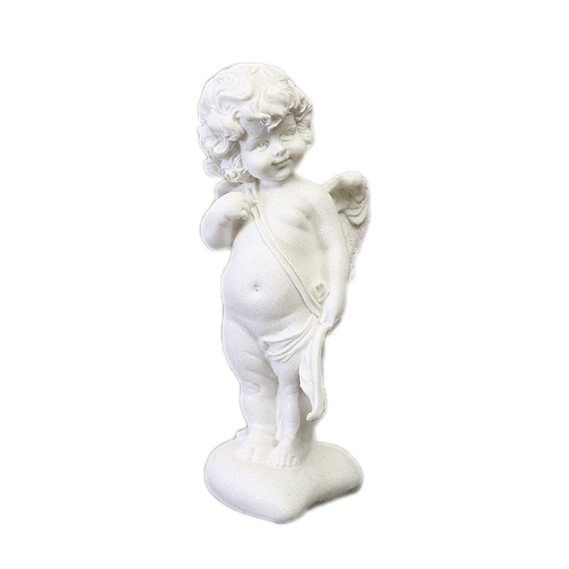 Creative European White Sand Angel Statue Love God