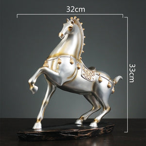 Creative Horse to Success Ornaments Resin Crafts Horse Statues