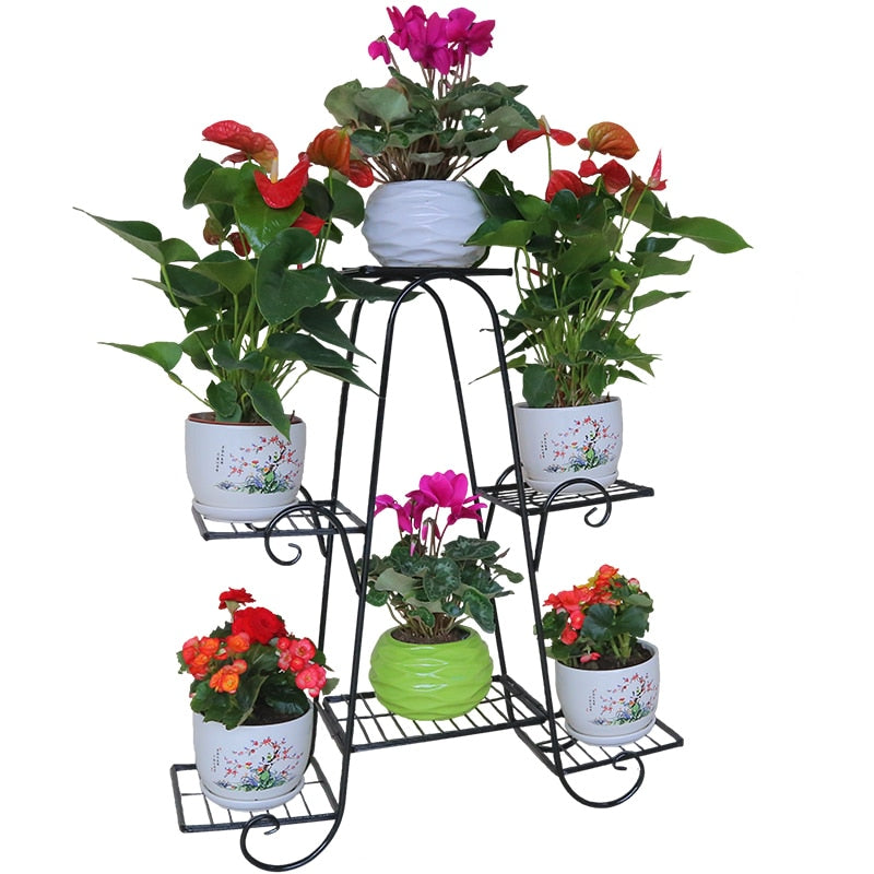 Balcony Shelf Plant Stand Flower Iron Rack