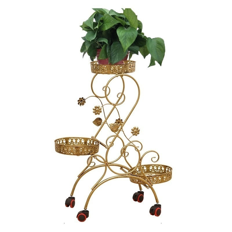 Shelf Plant Stand Balcon Flower Iron Rack