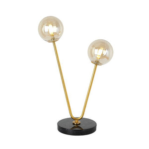 Modern 2 Heads Glass Ball Floor Lamp