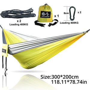 Gray Yellow Gray Nylon Hammock 300*200cm Outdoor furniture